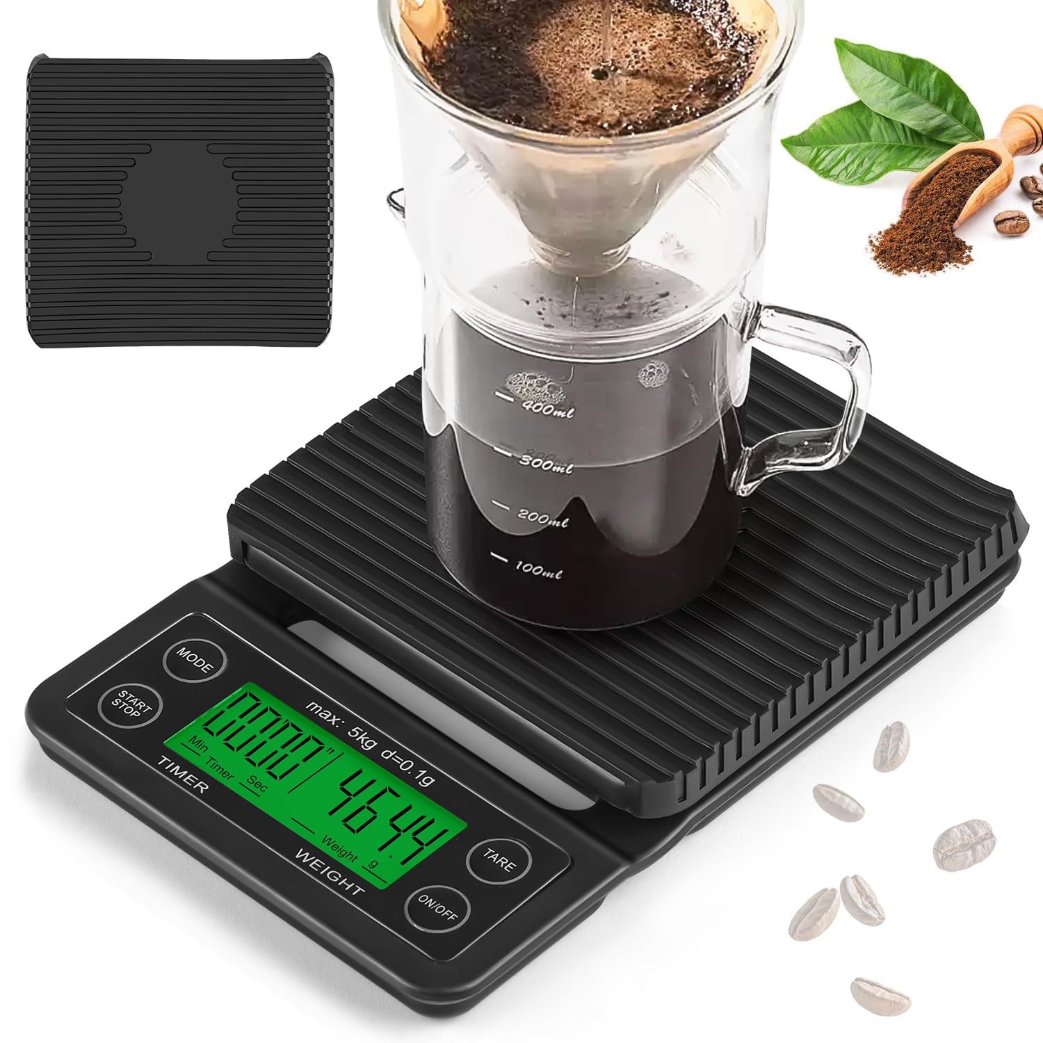 Balança Digital de Alta Precisão para Café e Infusões 5kg - Temporizador e Tela LED