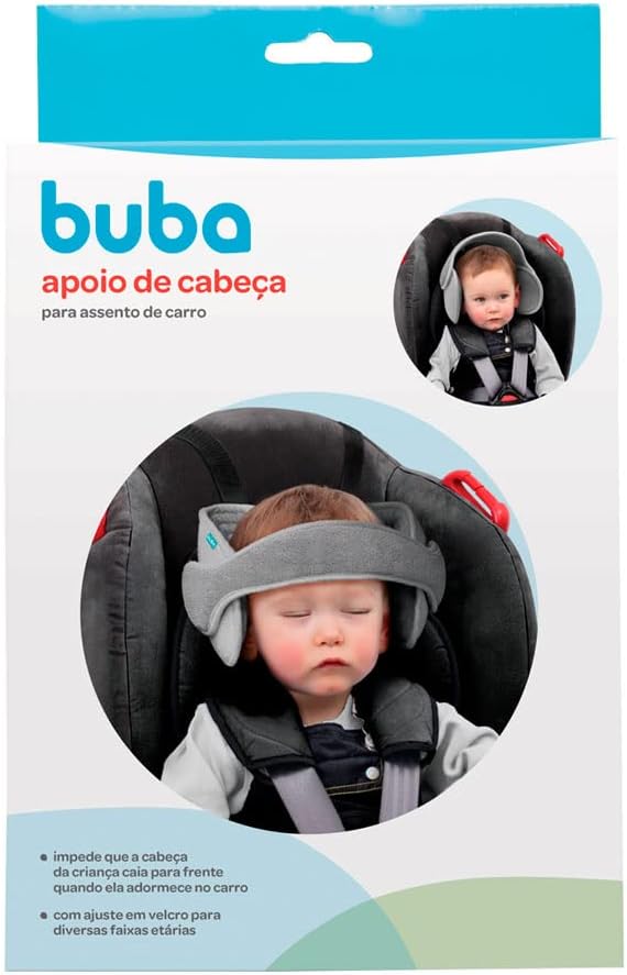Apoio de Cabeça Infantil para Carro com Faixa Acolchoada - Buba