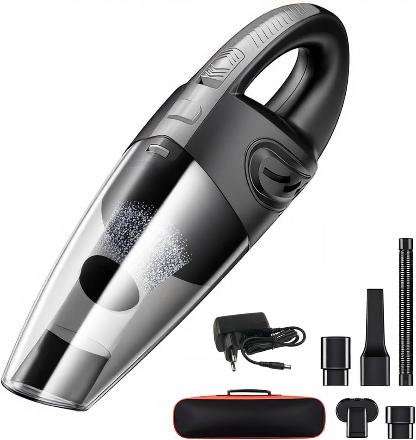 Aspirador de Pó Portátil Sem Fio 120W - Uso Seco e Úmido, Recarregável, Preto
