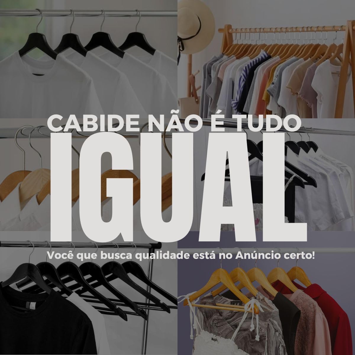 Cabide de Madeira Maciça Reforçado Marfim - Suporta até 5kg