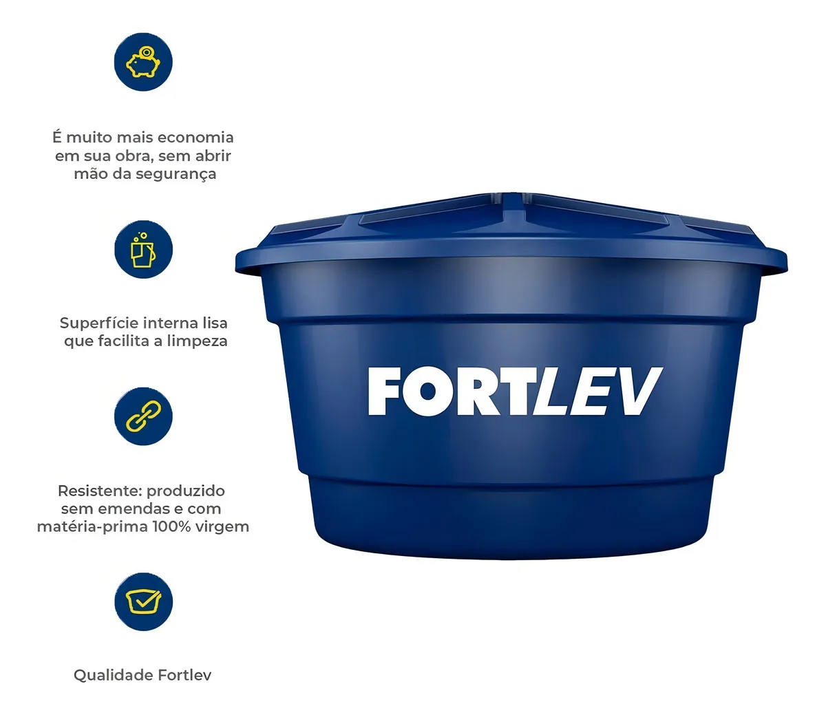 Caixa D'água Fortlev Vertical 500 Litros Polietileno — foto 3
