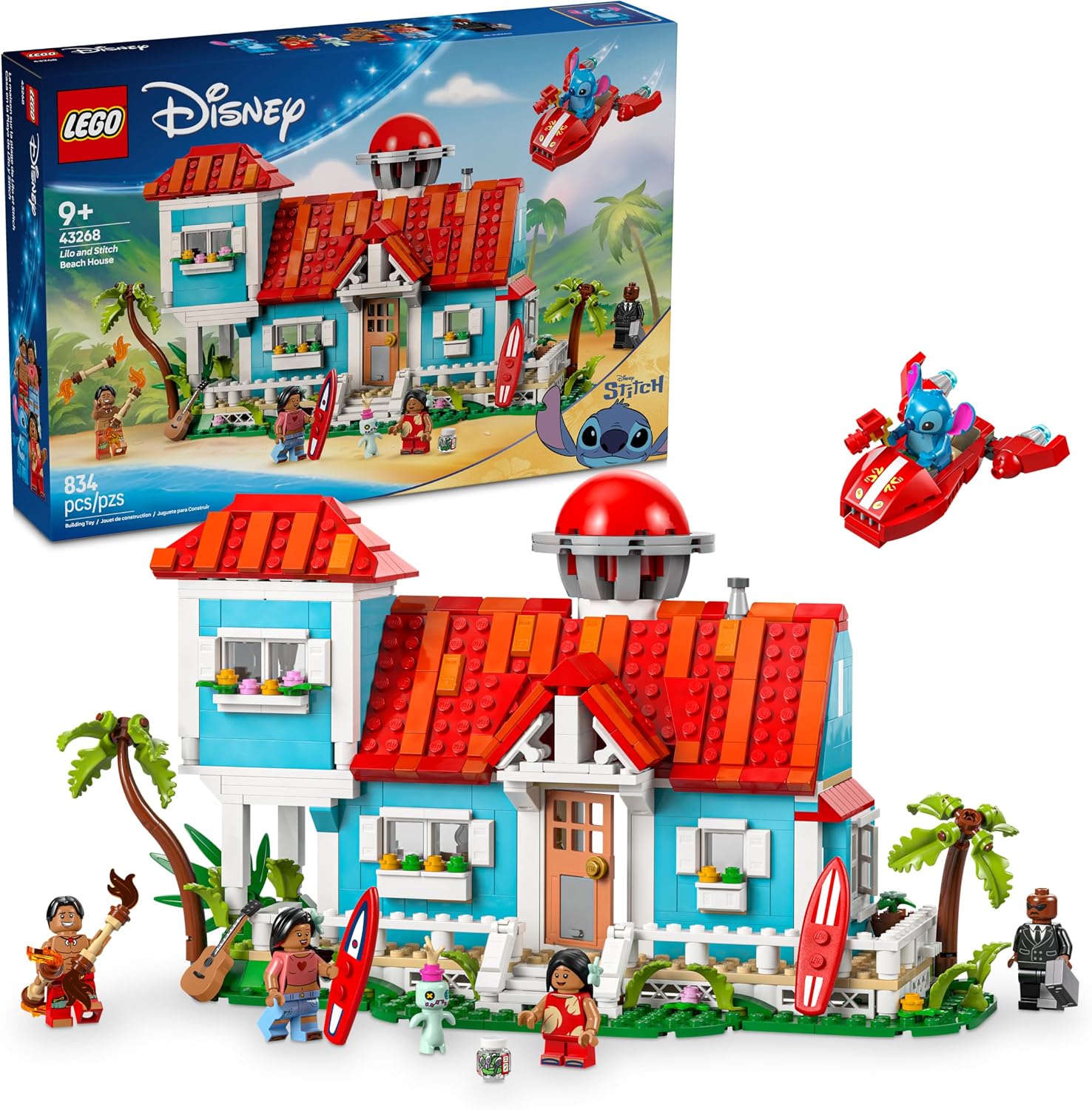 Conjunto de Montar Casa de Praia LEGO Disney Lilo e Stitch