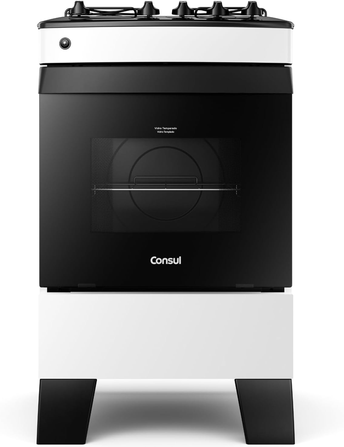 Fogão Consul 4 Bocas Branco CFO4ZAB Bivolt com Mesa Esmaltada