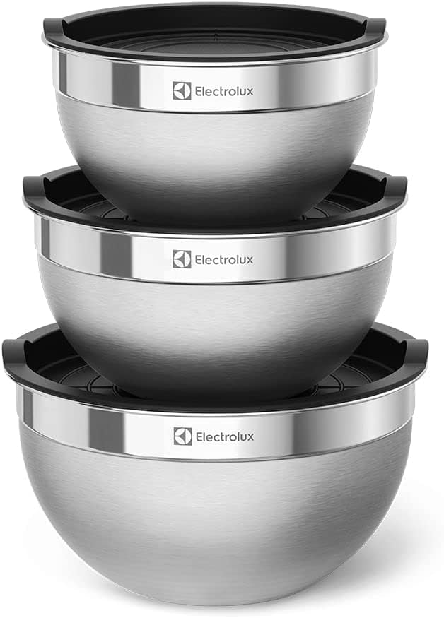 Electrolux Kit Bowls de Inox com Tampa Plástica - 3 Unidades