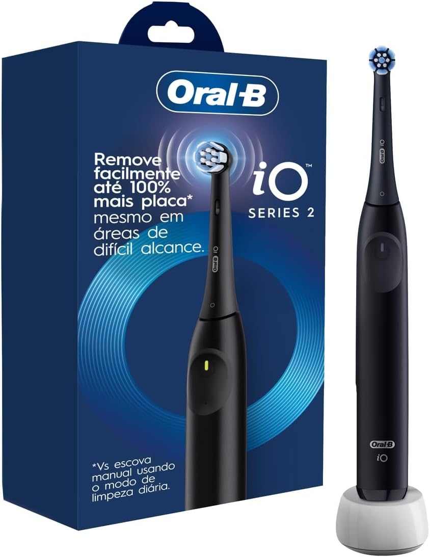 Escova de Dente Elétrica Oral-B iO2 - Limpeza Profunda e Proteção das Gengivas
