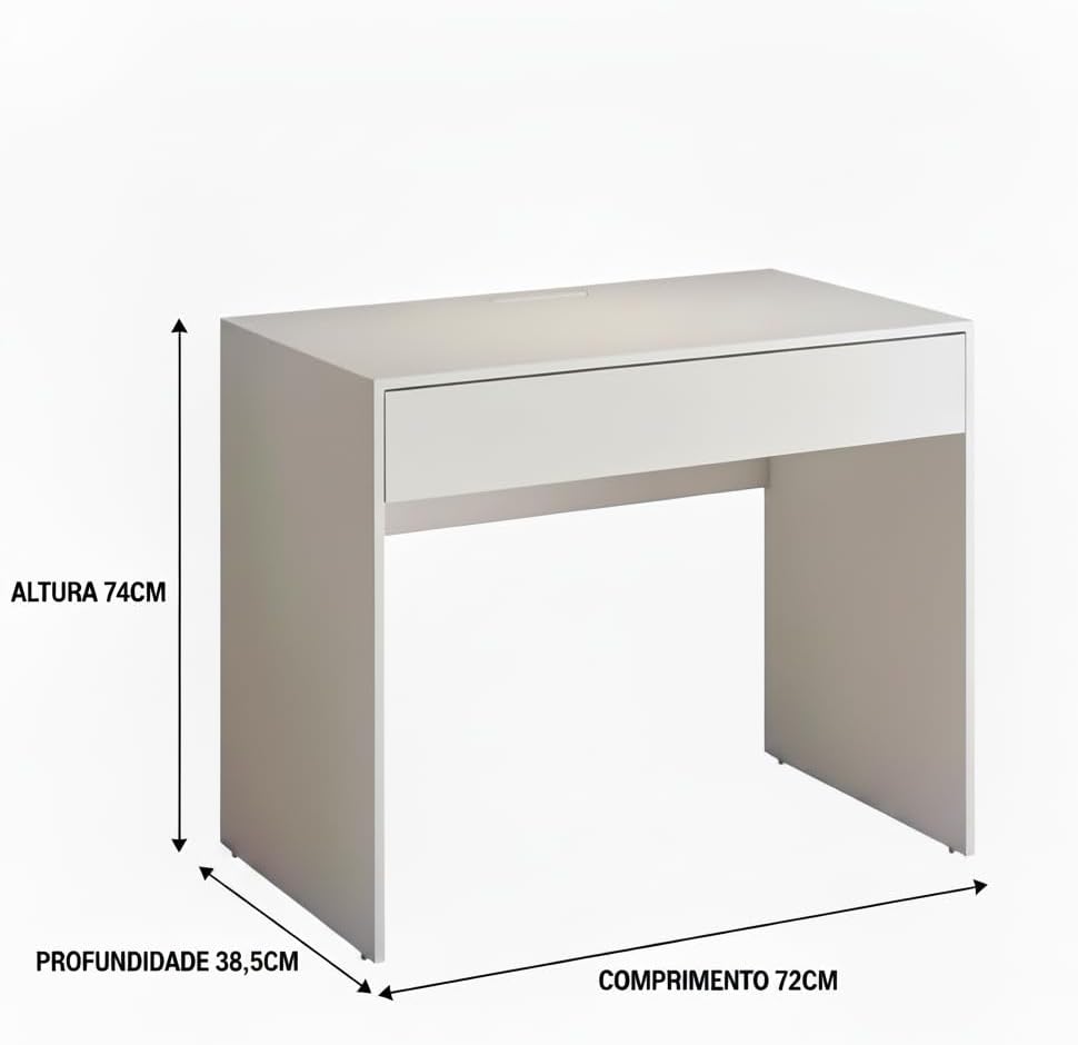 Escrivaninha Multifuncional Compacta Branca — foto 2