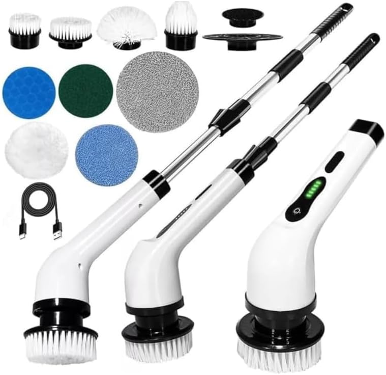 Esfregão Elétrico Profissional 9 em 1 Recarregável Mop 360º Sem Fio