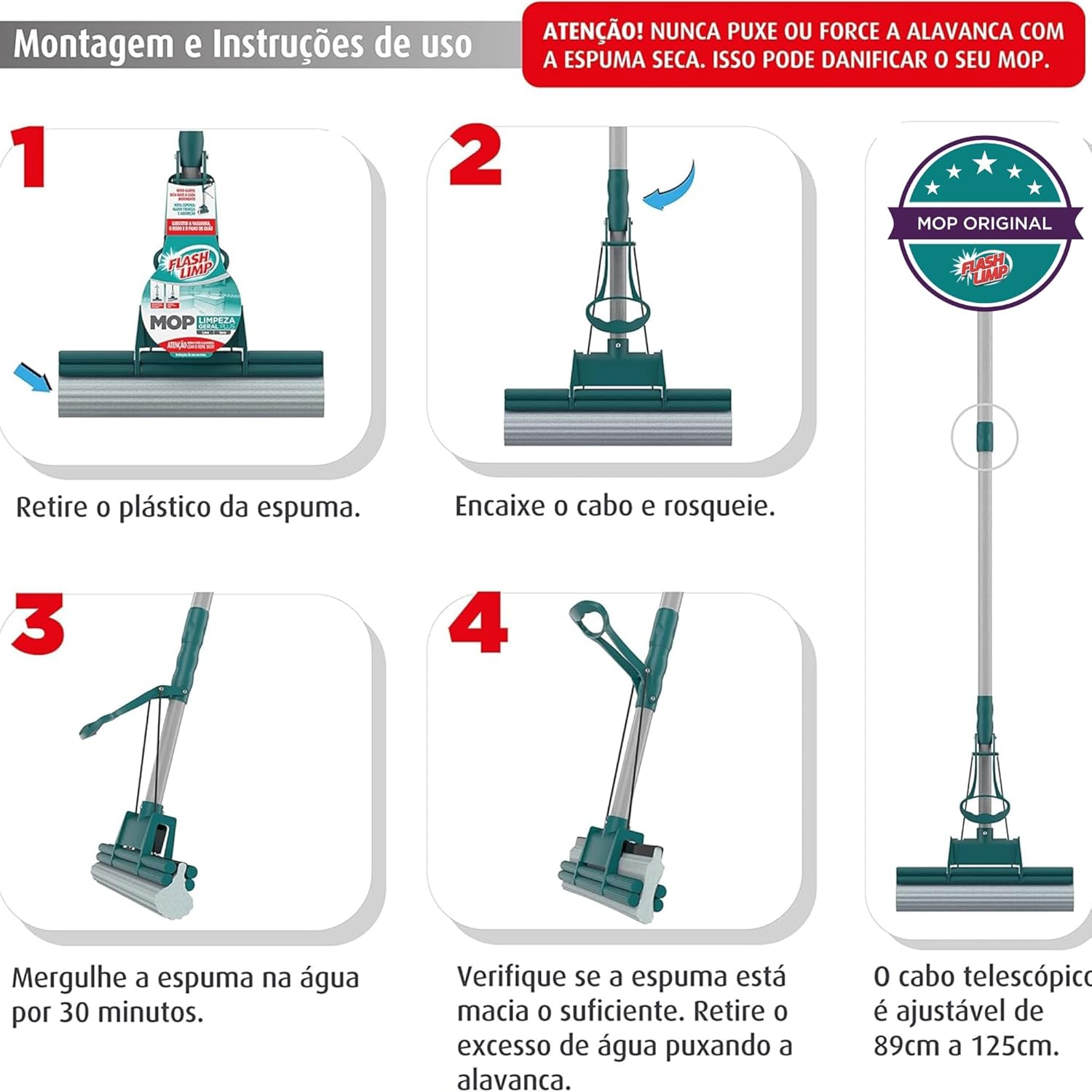 Flash Limp MOP7671 - Mop Limpeza Geral Plus Verde — foto 5