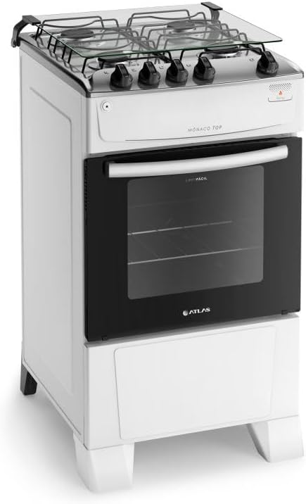 Fogão Brastemp com Acendimento Automático Total, Mesa Inox e Forno 50L