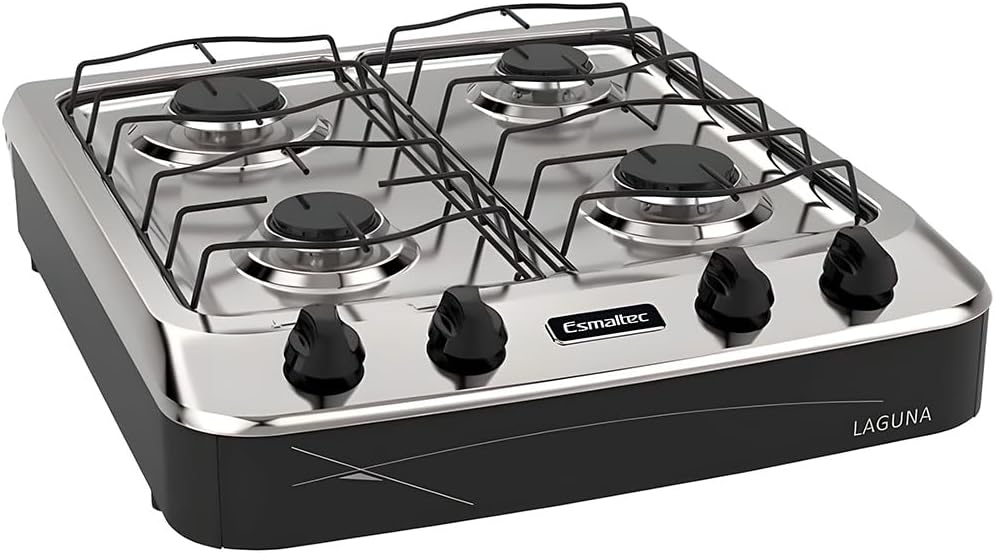 Fogão Esmaltec Laguna 4 Bocas Mesa Inox