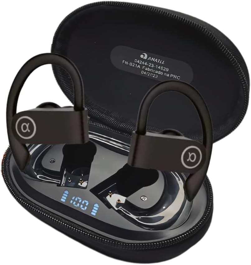 Fone de Ouvido Bluetooth 5.4 IPX5 à Prova D'Água com Microfone Embutido - 45h de Bateria