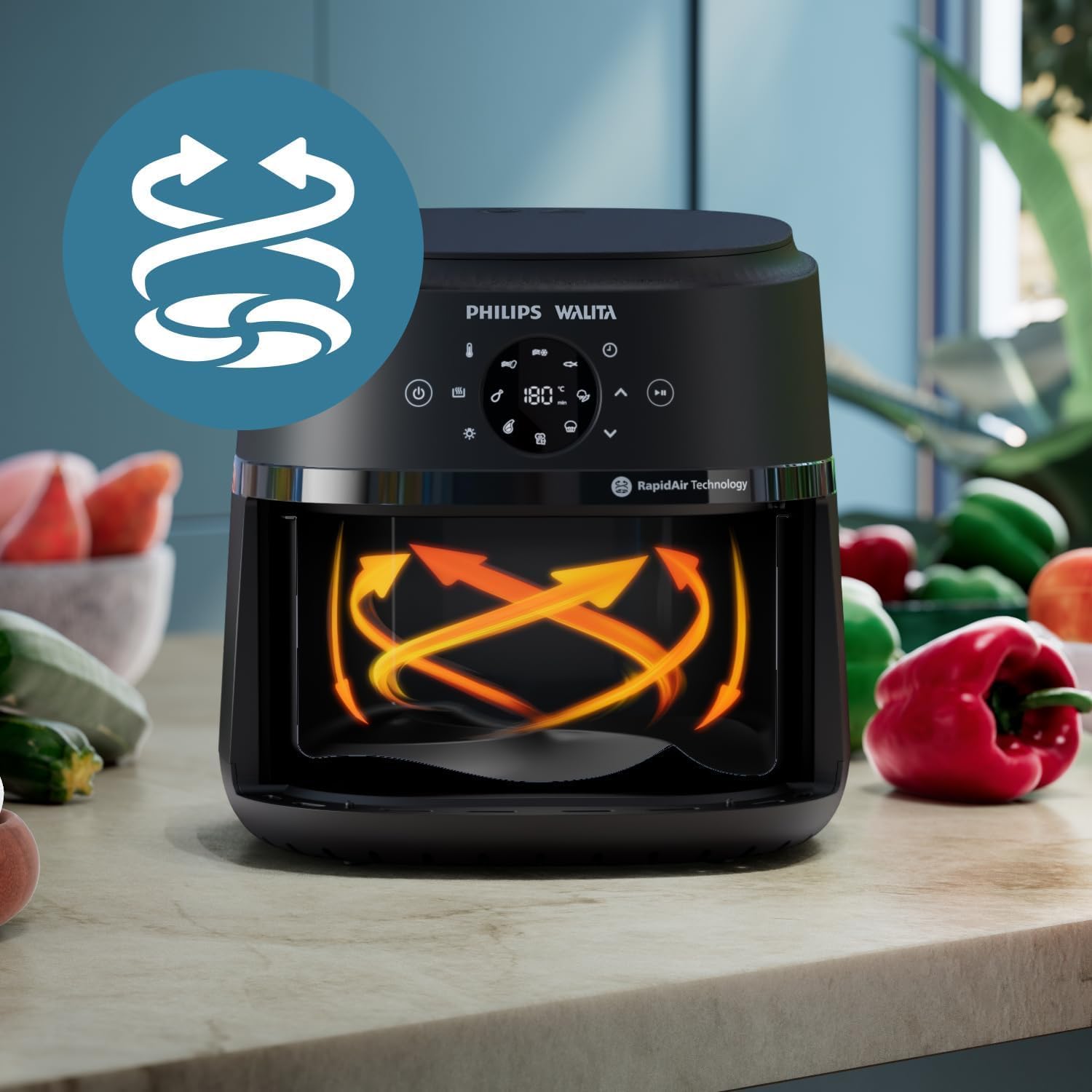 Fritadeira Airfryer Philips Walita 6,2L com Tecnologia RapidAir e 13 Modos de Preparo — foto 4