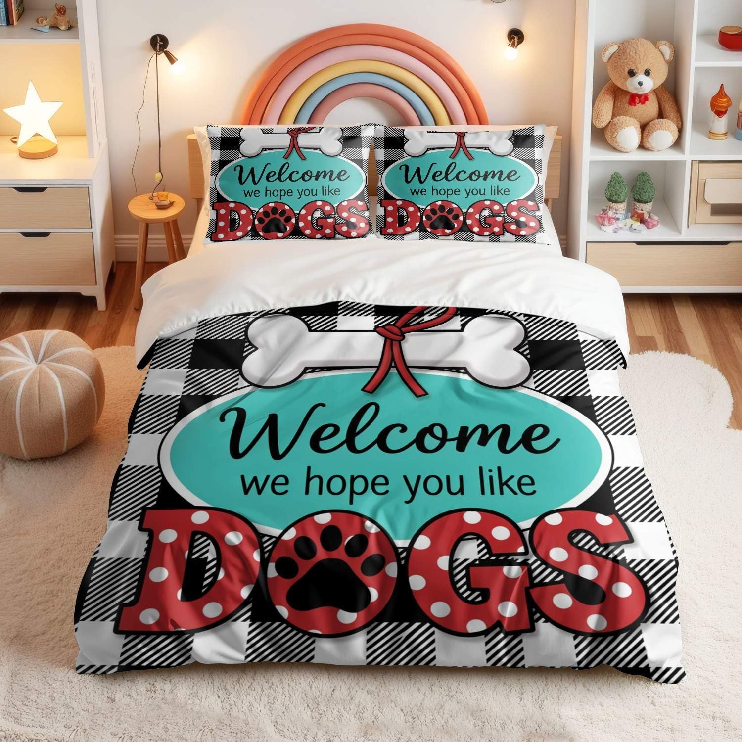 Jogo de Cama Estampa de Cachorro 3D - Microfibra Premium — foto 4