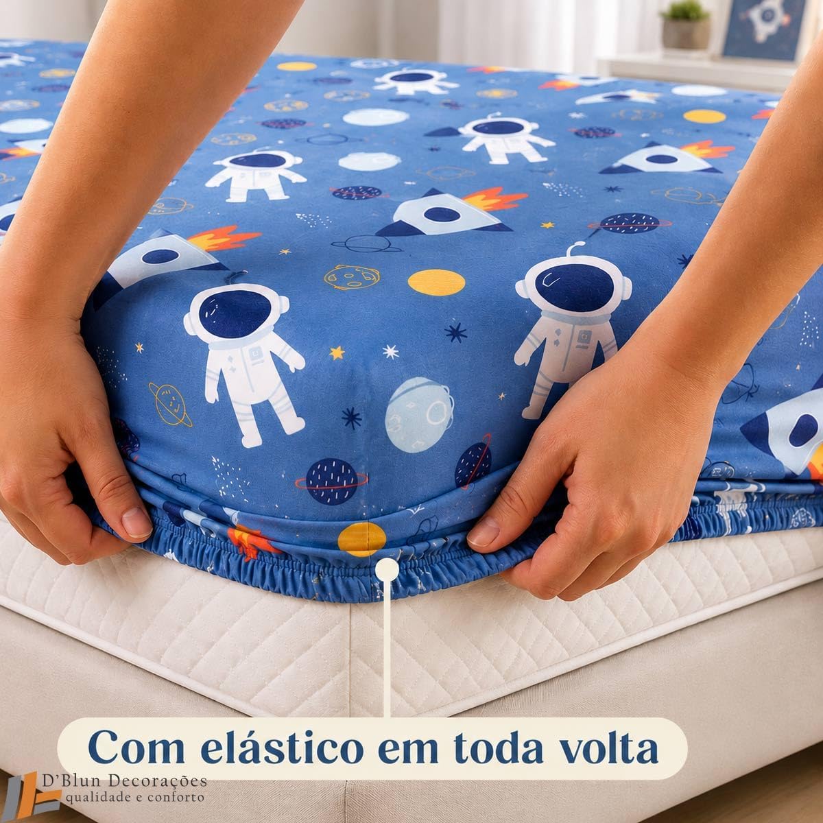 Jogo de Cama Infantil Malha 70% Algodão - Estampas Modernas — foto 4