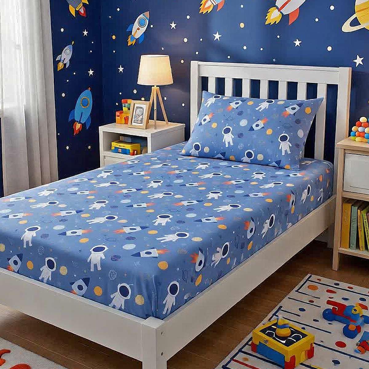 Jogo de Cama Infantil Malha 70% Algodão - Estampas Modernas