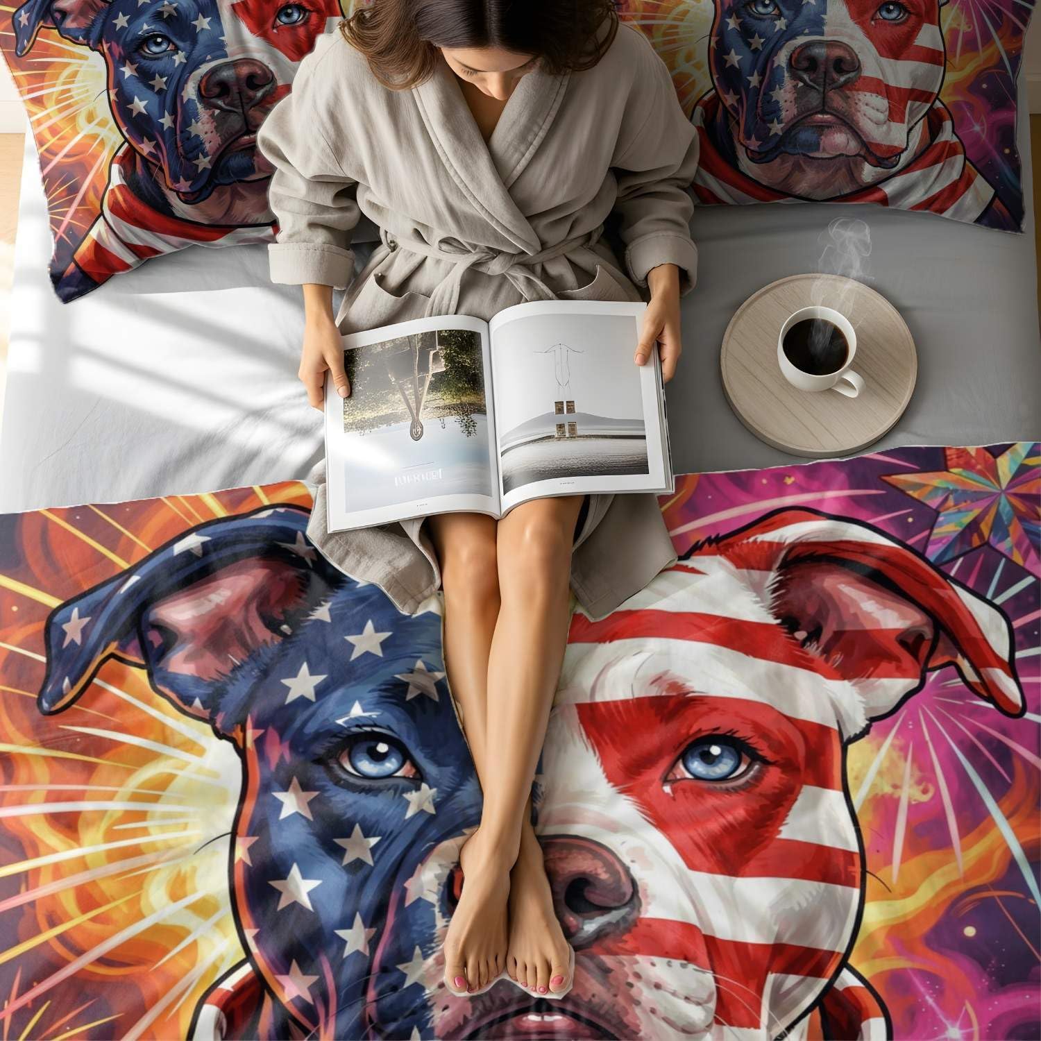 Jogo de Cama Patriótico Bandeira Americana 3 Peças - Microfibra 100% Premium — foto 5