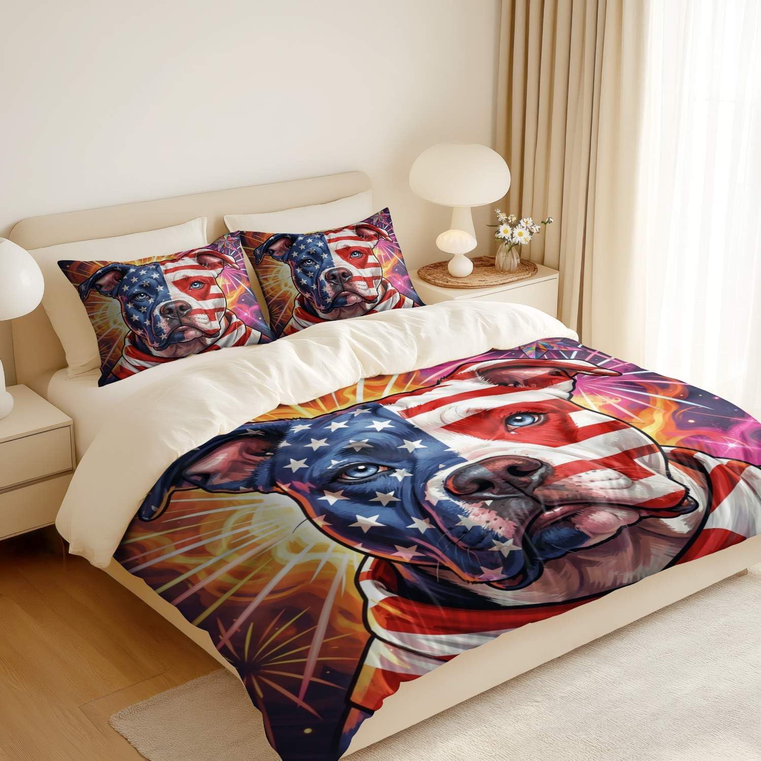 Jogo de Cama Patriótico Bandeira Americana 3 Peças - Microfibra 100% Premium — foto 6