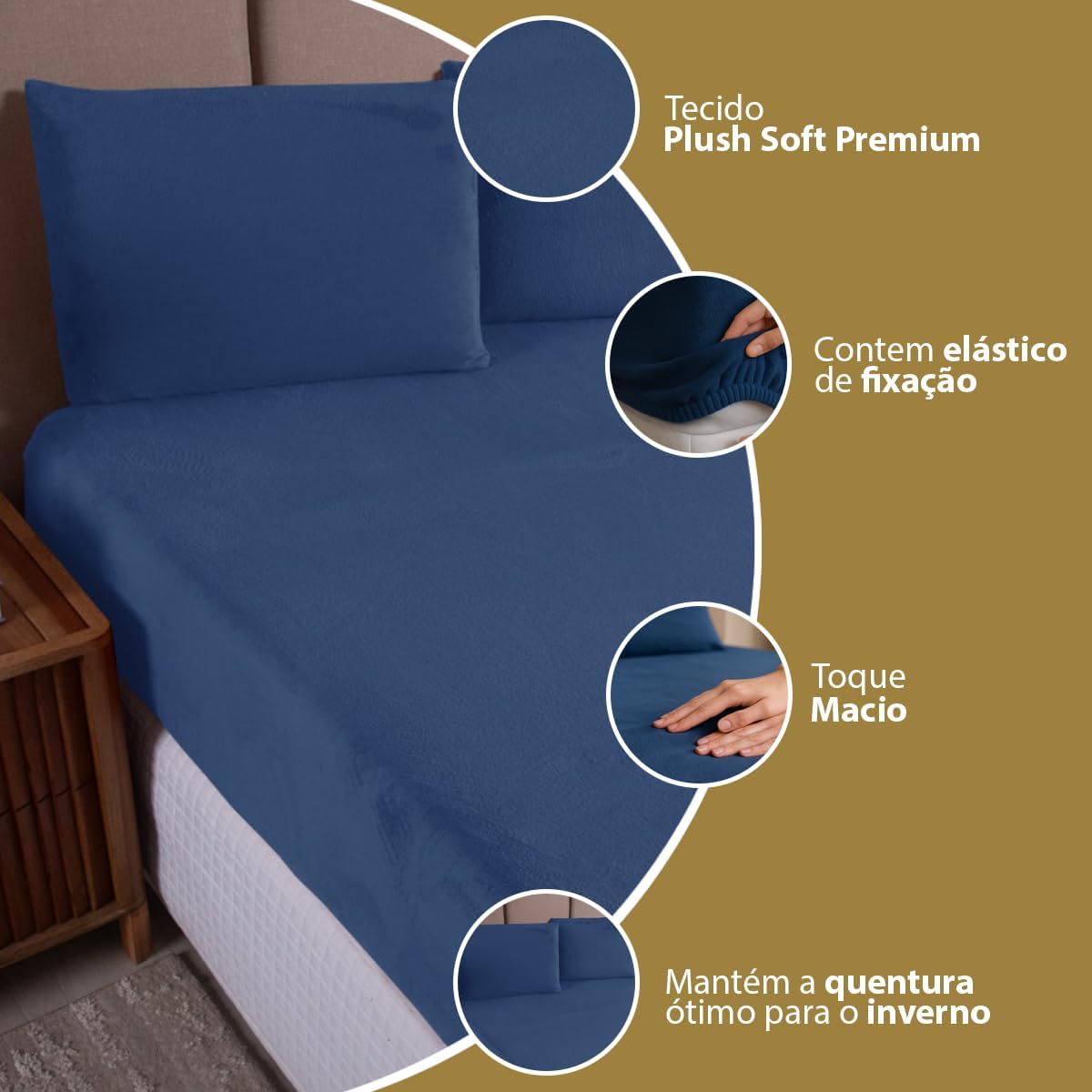 Jogo de Cama Soft Plush 3 Peças Casal Inverno — foto 6
