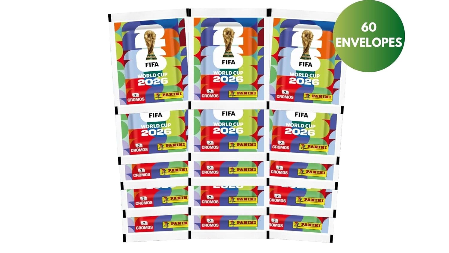 Kit com 60 Envelopes de Figurinhas FIFA World Cup 2026