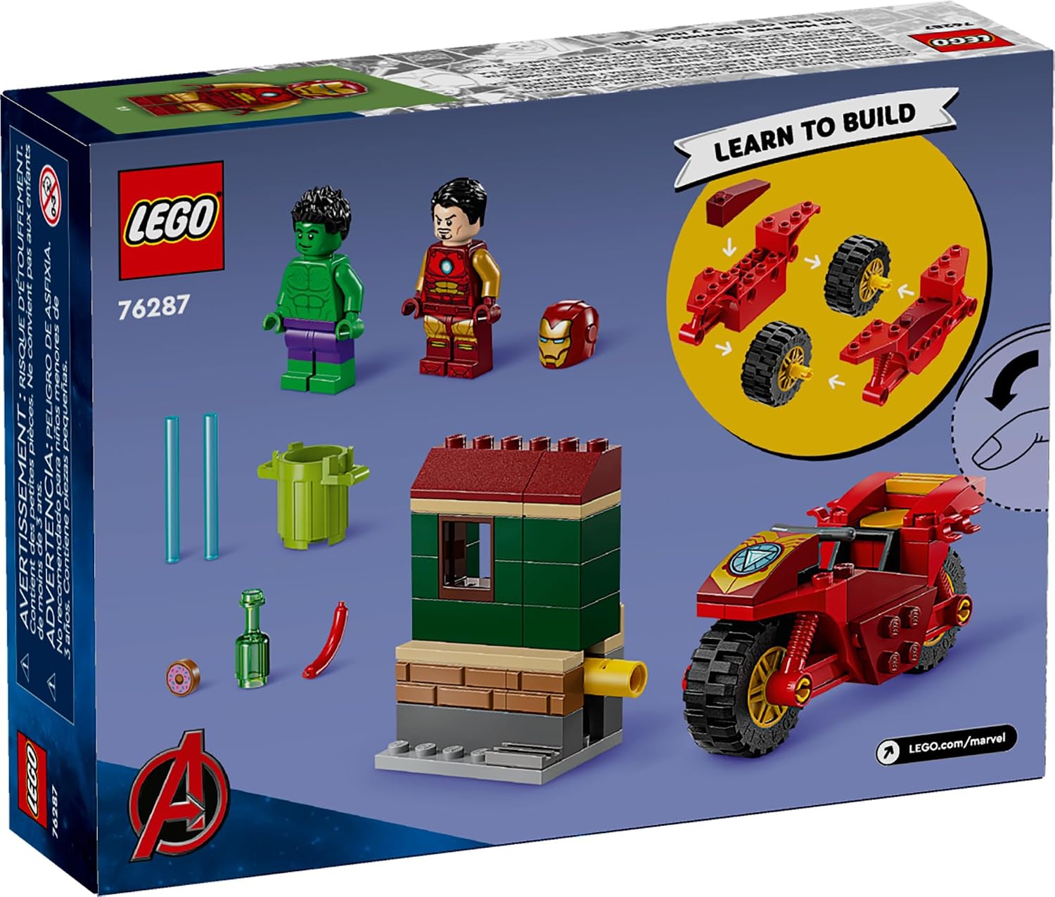 LEGO Marvel 76287 Homem de Ferro com Motocicleta e Hulk — foto 6