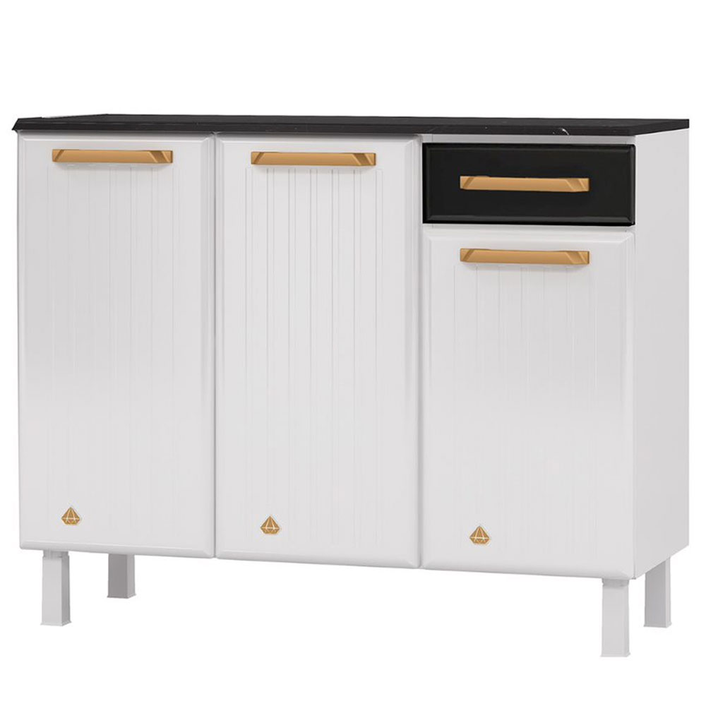 Balcão com Tampo 3 Portas 1 Gaveta 105cm Diamante Telasul