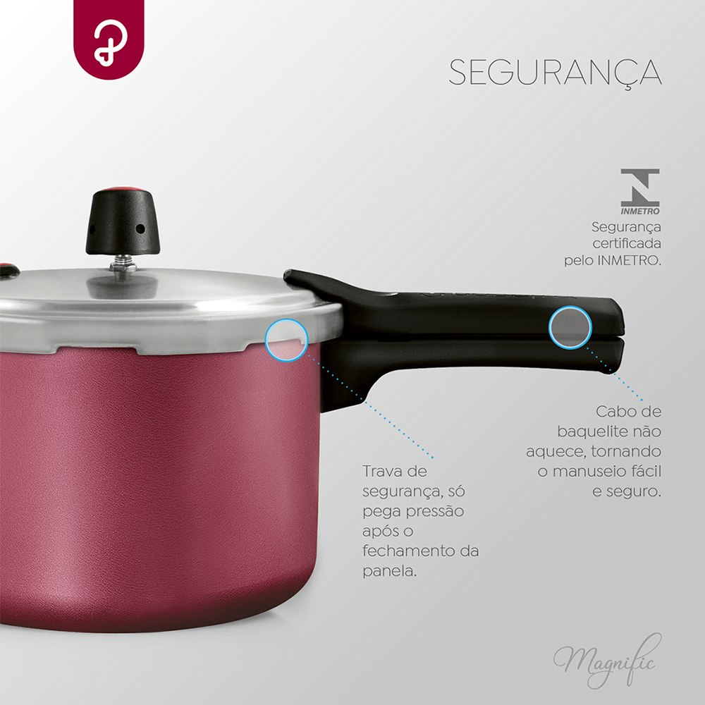 Panela de Pressão Panelux 4,5L Maganific — foto 6