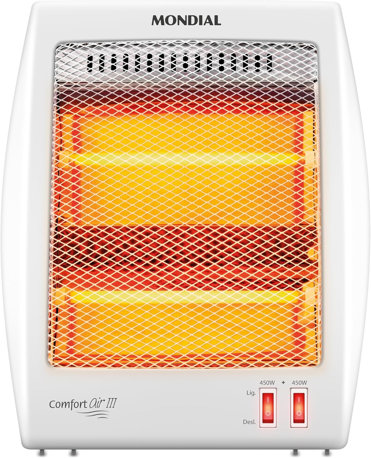 MONDIAL Aquecedor Quartzo Comfort Air III A-16, 900W, 110V - Branco/Cinza