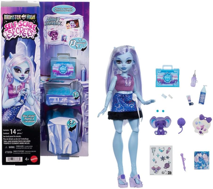 Monster High Abbey Bominable - Boneca Colecionável com 13 Surpresas - Mattel 2025