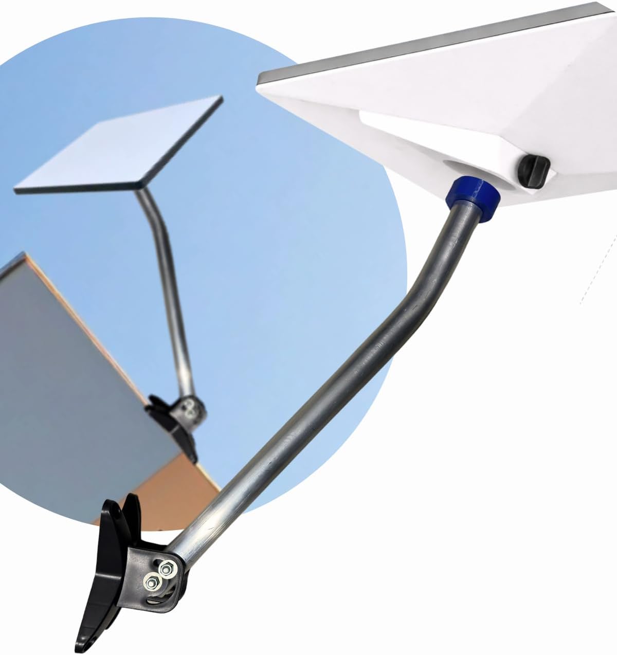 Suporte Articulável para Starlink Mini - Rotação 360º - Alumínio - 52 cm - Fixação em Telhado ou Parede