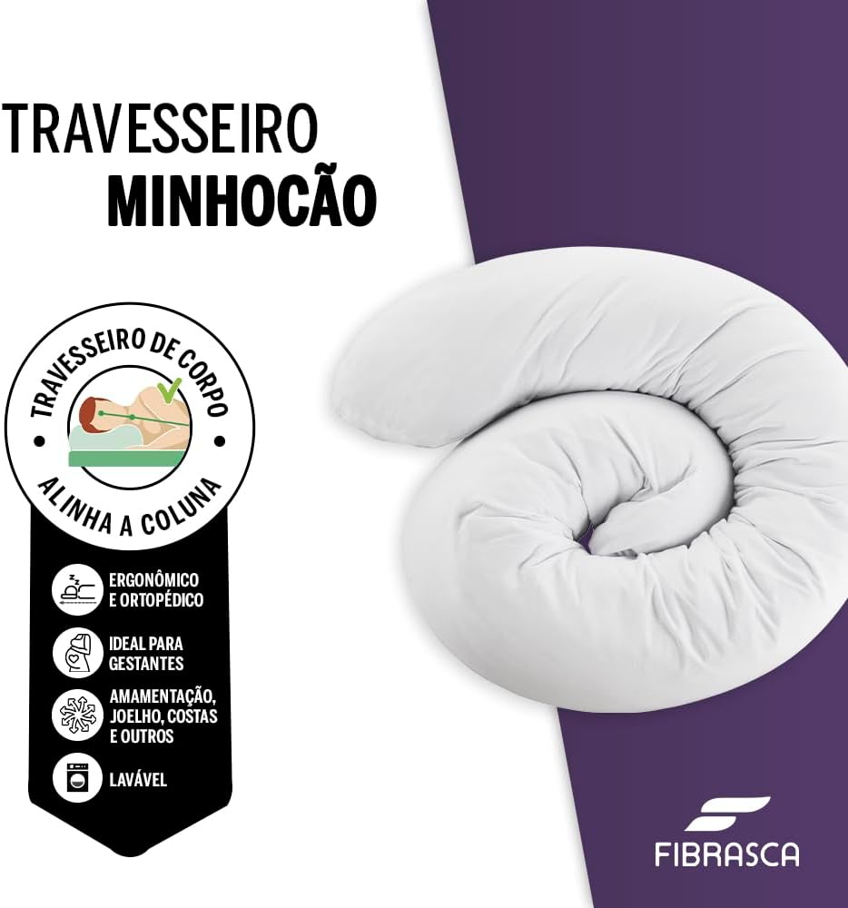 Travesseiro Ergonômico Minhocão Fibrasca para Alinhamento da Coluna — foto 2