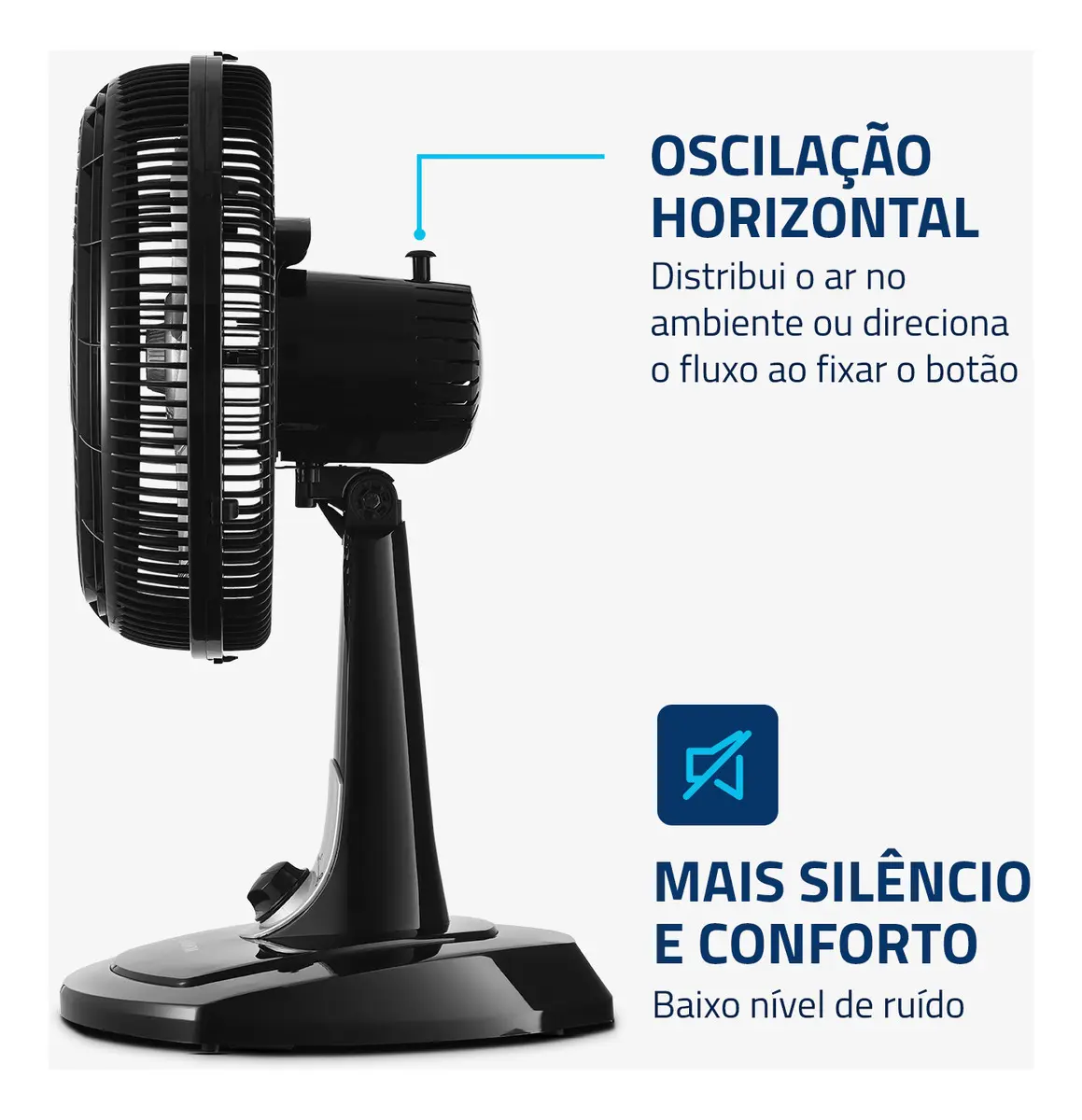 Ventilador de Mesa Mondial Turbo 30cm VT-30-NB 60W Bivolt — foto 3