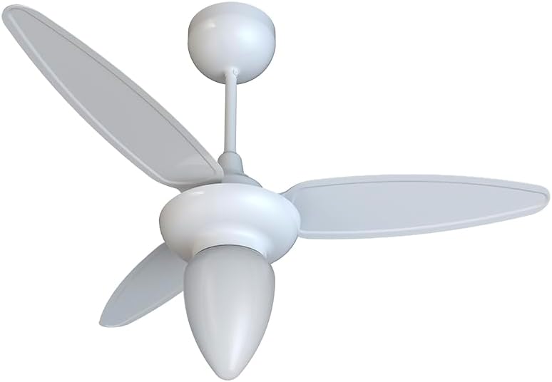 Ventisol Ventilador de Teto Wind Branco com Lustre para 1 Lâmpada