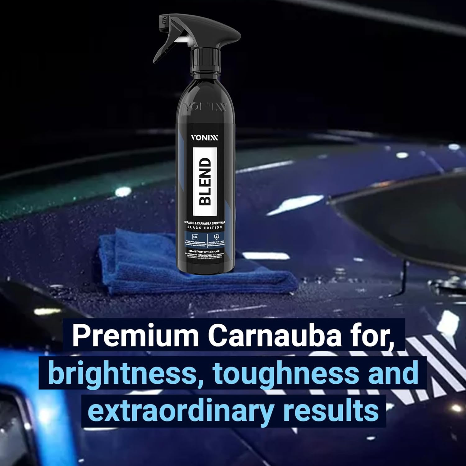 Vonix Blend Ceramic & Carnaúba Spray Wax Black Edition — foto 5
