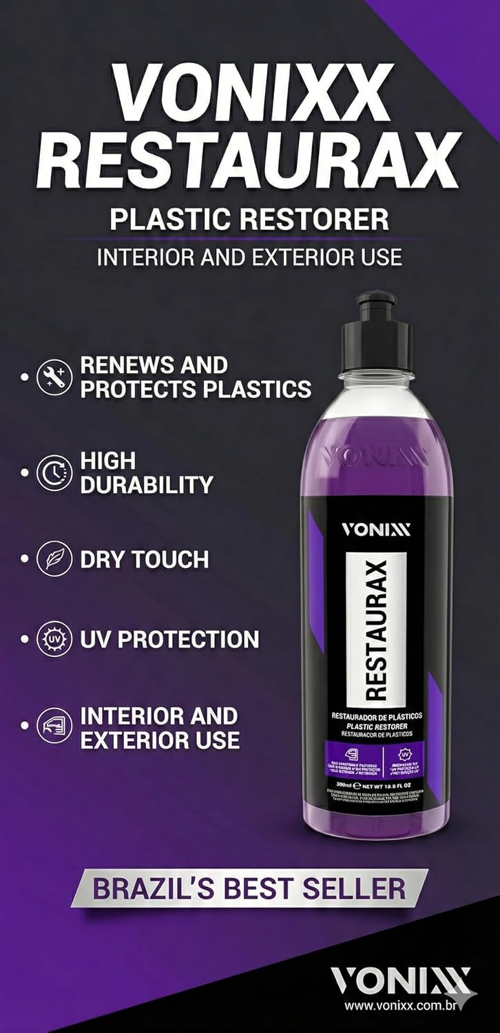 vonixx Restaurax Restaurador de Plásticos 500ml — foto 4